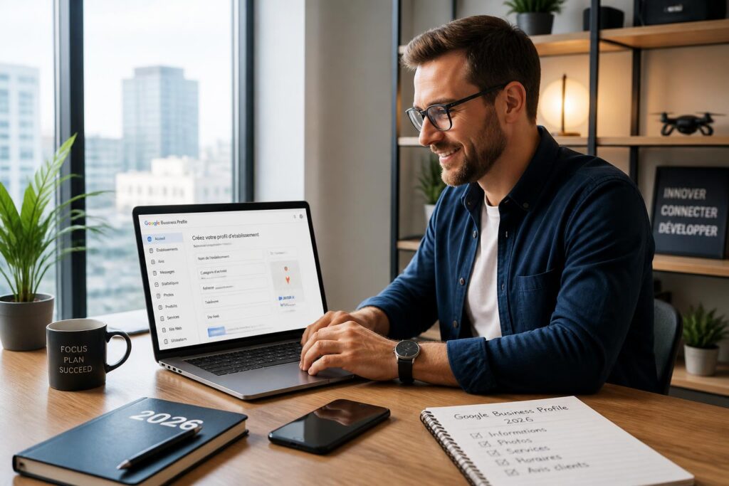 découvrez comment créer facilement votre fiche google business profile en 2026 grâce à notre guide étape par étape. optimisez votre présence en ligne et attirez plus de clients rapidement.