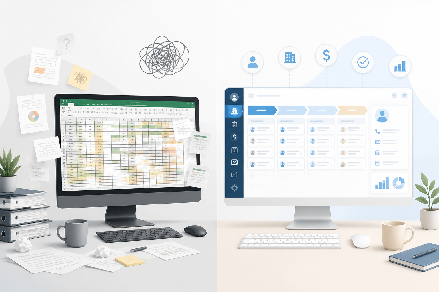 Comparaison outil CRM vs tableur Excel pour TPE et freelance