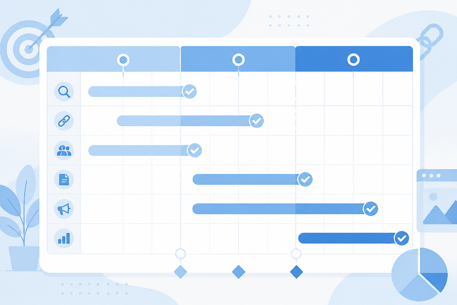 Plan d'acquisition trimestriel pour une stratégie netlinking efficace