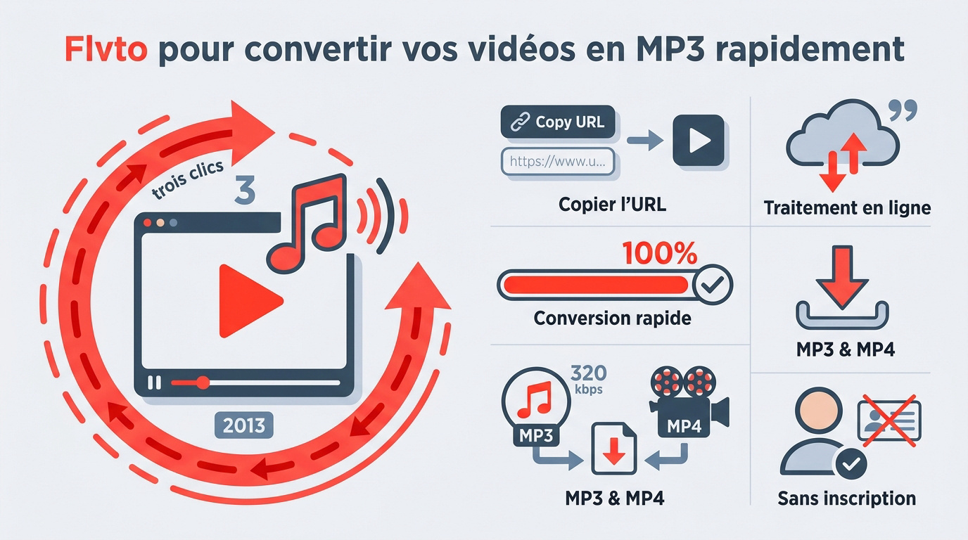 Interface de conversion Flvto pour fichiers MP3