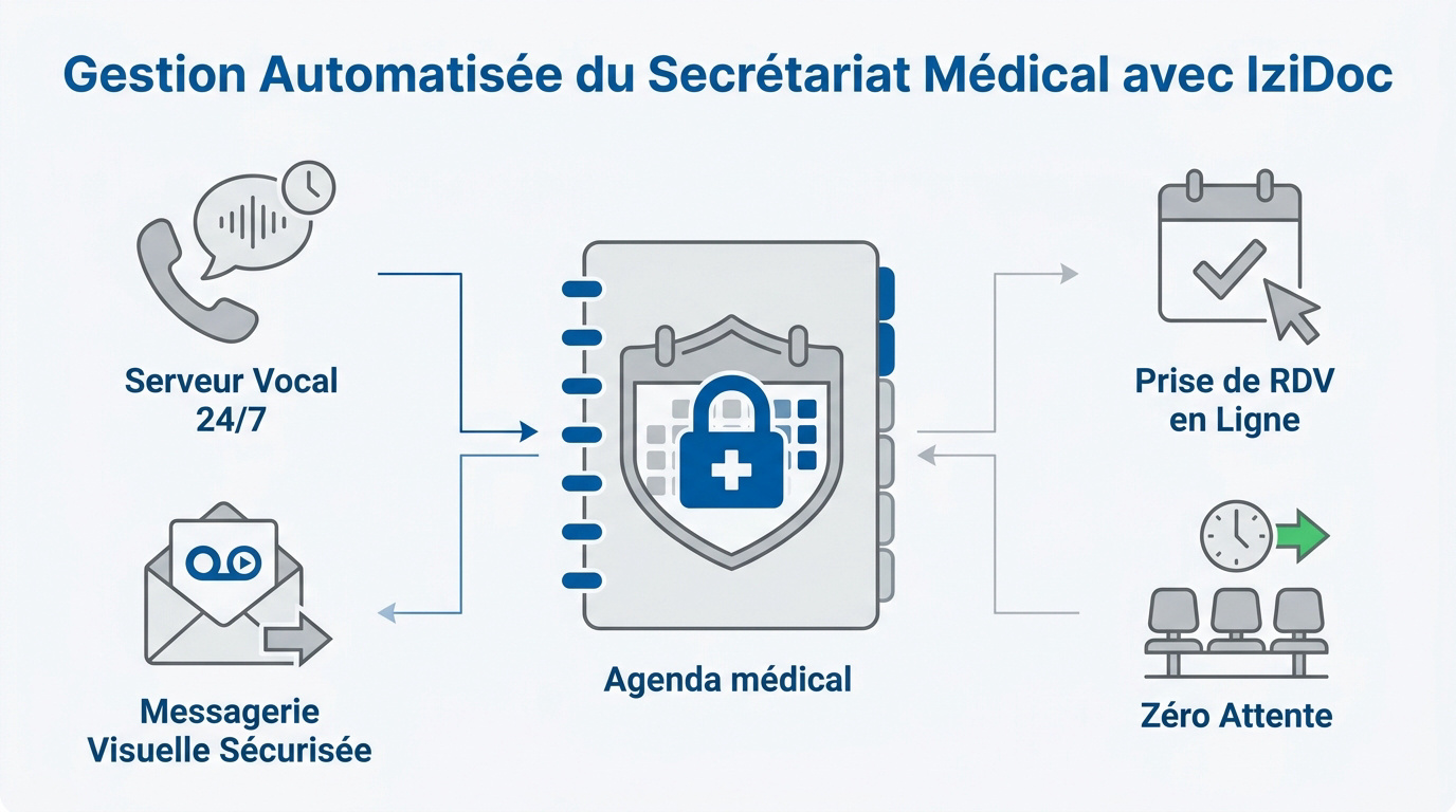 Interface de gestion du secrétariat médical automatisé izidoc