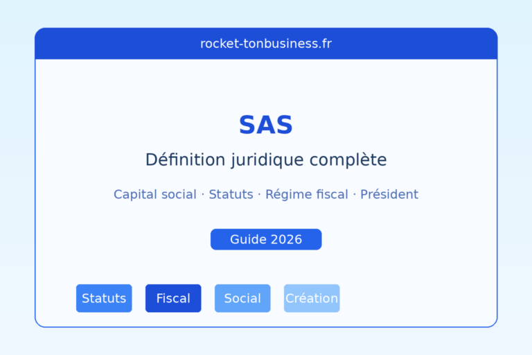 SAS : définition juridique complète (capital, statuts, fiscalité, régime social)